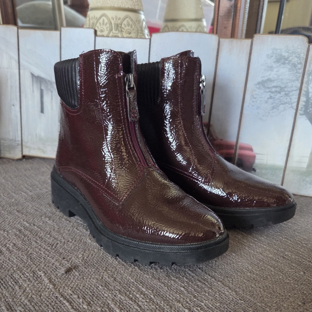 Clarks Burgundy Rain Boots Booties